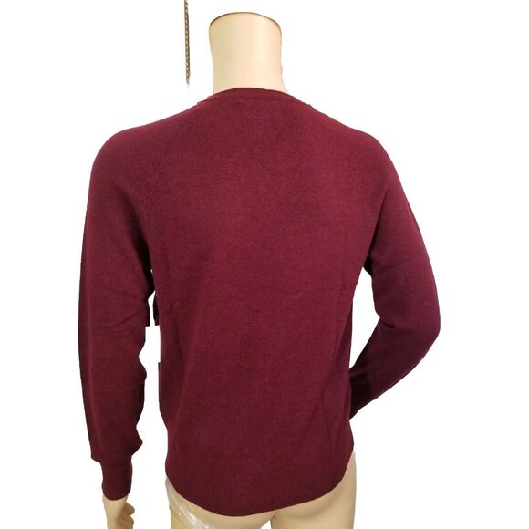 Buttoned Down Men's Sweater Size S 100% Pure Cashmere Burgundy V Neck (16) - Picture 4 of 12